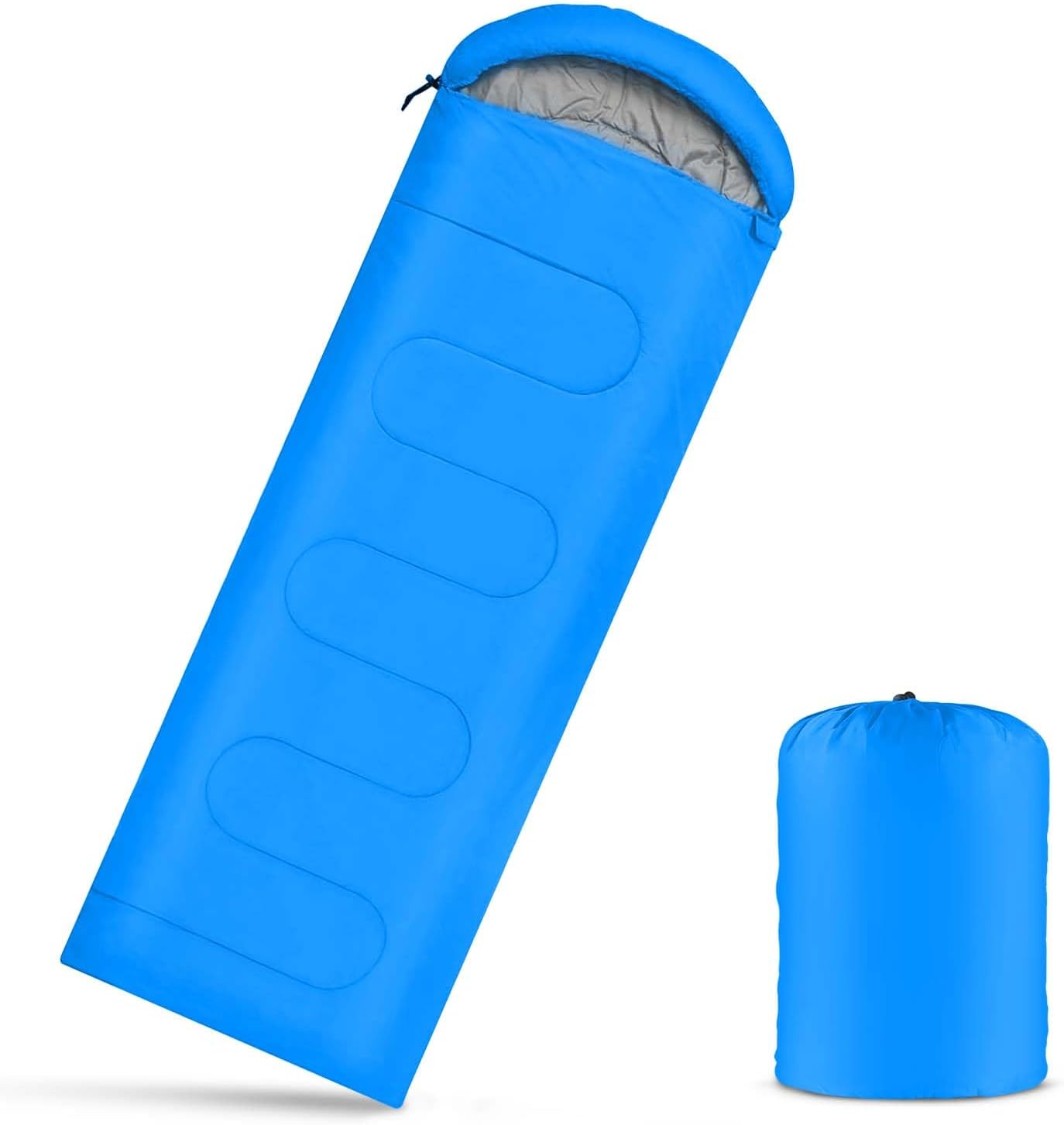 51hS5dZH-sL._AC_SL1500_.jpg Camping Sleeping Bags for Adults Kids Waterproof Lightweight Sleeping Bag for Cold Weather or Warm Backpacking Hiking Mountaineering Indoor Outdoor Use - Image 1
