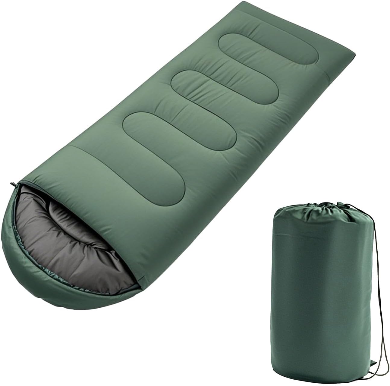 61UCM-yGi5L._AC_SL1500_.jpg 3 Season Lightweight Waterproof Sleeping Bag Indoor & Outdoor for Hiking Backpacking Camping Traveling - Image 1