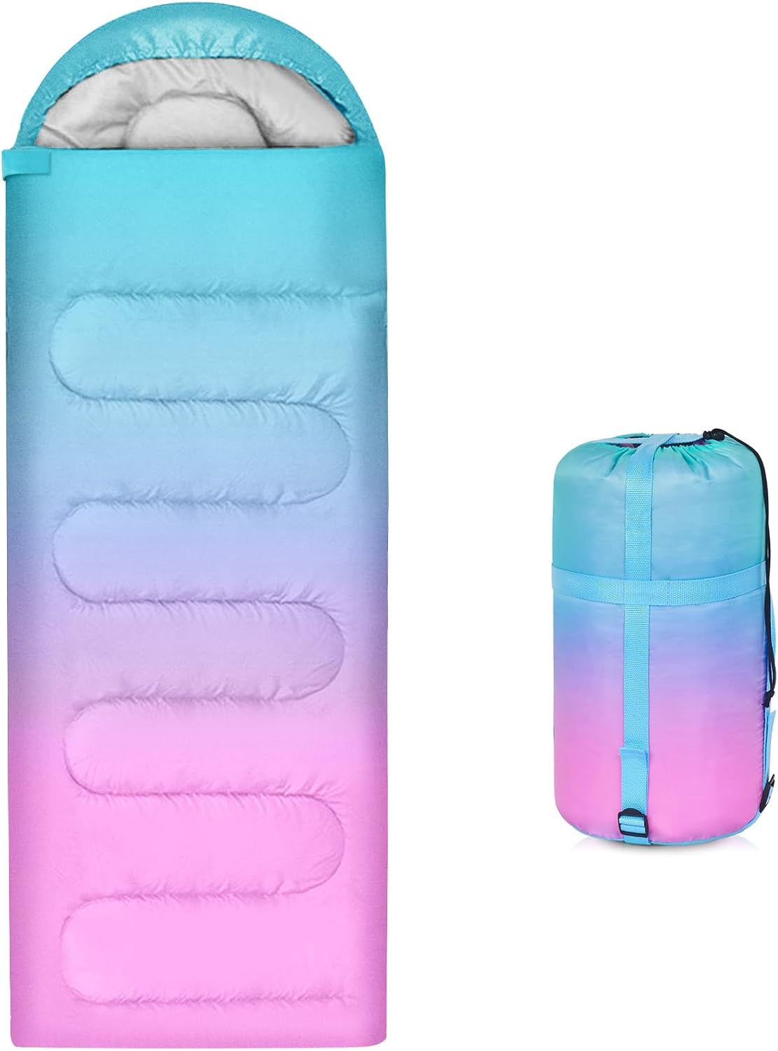 61UUHyeaXL._AC_SL1500_.jpg Sleeping Bags for Adults Kids,3 Seasons Cold Warm Weather Waterproof Lightweight Camping Sleeping Bags for Men and Women,Camping Outdoor Travel - Image 1
