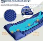 Sleeping Pad, Extra Thickness 4 Inch Inflatable Camping Sleeping Mat with Pillow Built-in Foot Press, Compact Ultralight Camping Air Mattress for Backpacking, Hiking, Tent - Image 2