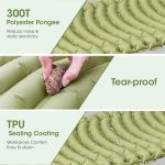 Sleeping Pad for Camping, Self Inflating Sleeping Pad Extra Thick Sleeping Mat with Pillow Built-in Foot Pump, Ultralight Inflatable Sleeping Pads Connectable Air Mattress for Backpacking - Image 2