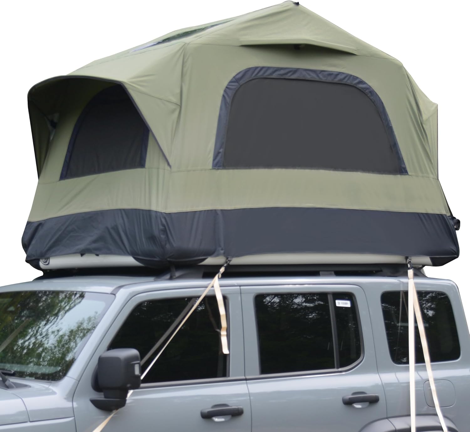 71fKE6n0ElL._AC_SL1500_.jpg Inflatable Roof Top Tent (for Cars & Trucks): A 2-person tent constructed from 300D waterproof fabric with a wind-resistant design—built specifically for off-road expeditions and outdoor camping; quick and easy to install. - Image 1