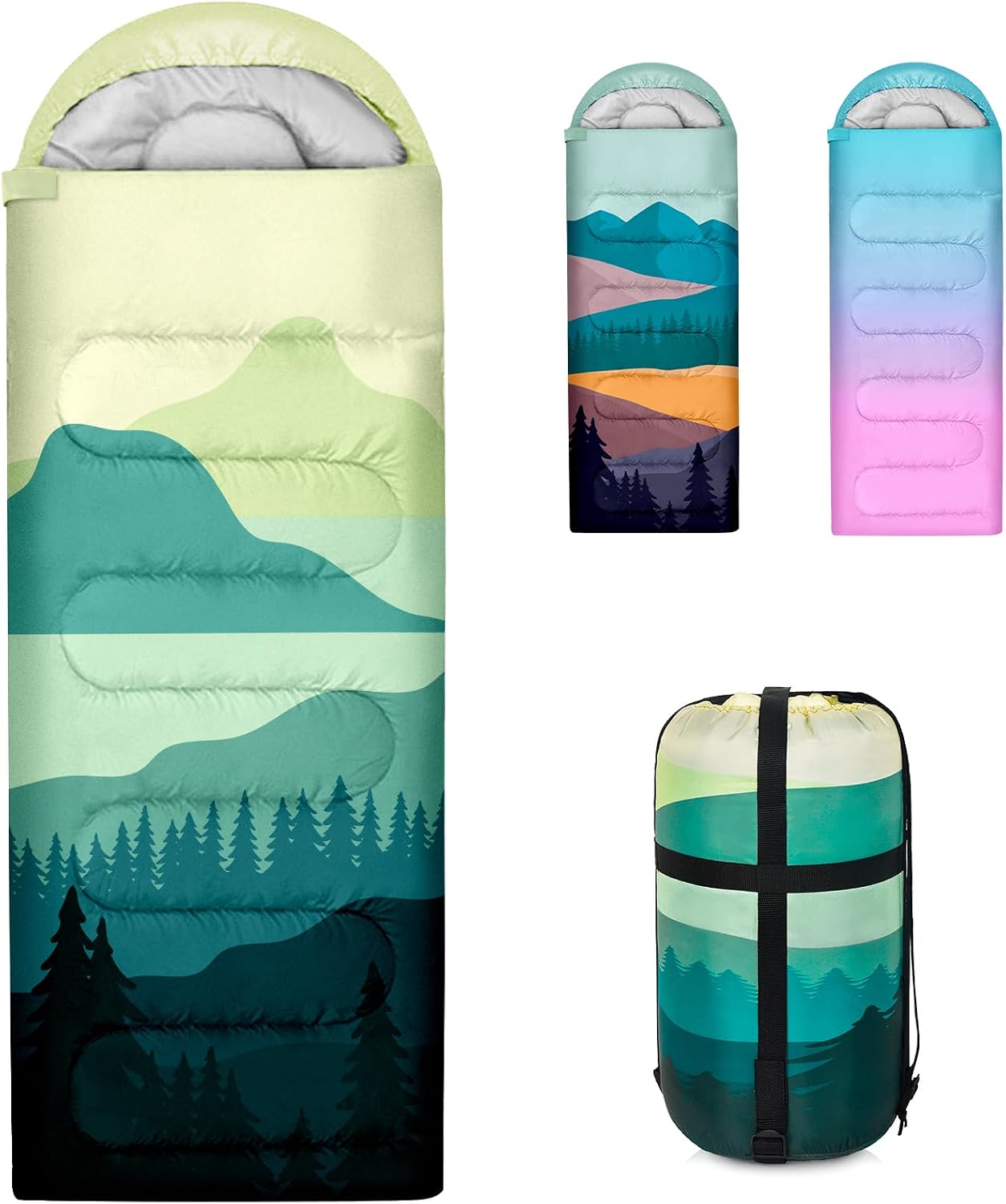 71iA1vmKvL._AC_SL1500_.jpg Sleeping Bags for Adults, 3 Seasons Warm Cold Weather Lightweight Waterproof Backpacking Camping Sleeping Bag for Camping Hiking Traveling Outdoor, Camping Gear Equipment - Image 1