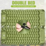 Sleeping Pad, Ultralight Inflatable Sleeping Pad for Camping with Pillow, Built-in Pump, Ultimate for Camping, Hiking - Airpad, Carry Bag, Repair Kit, Compact & Lightweight Camping Pad(Green) - Image 2